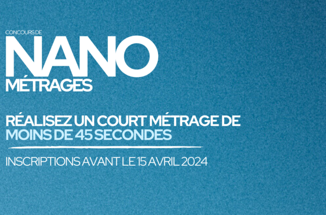 Visuel concours de nanométrage 2024 Festival du film de contis